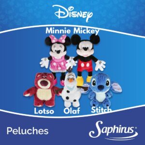 Peluches disney Saphirus- Minnie. Mickey. Olaf. Stich. Lotso